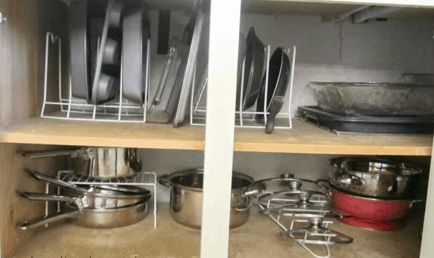 DIY Pull-Out Pot & Pan Organizer – Love & Renovations